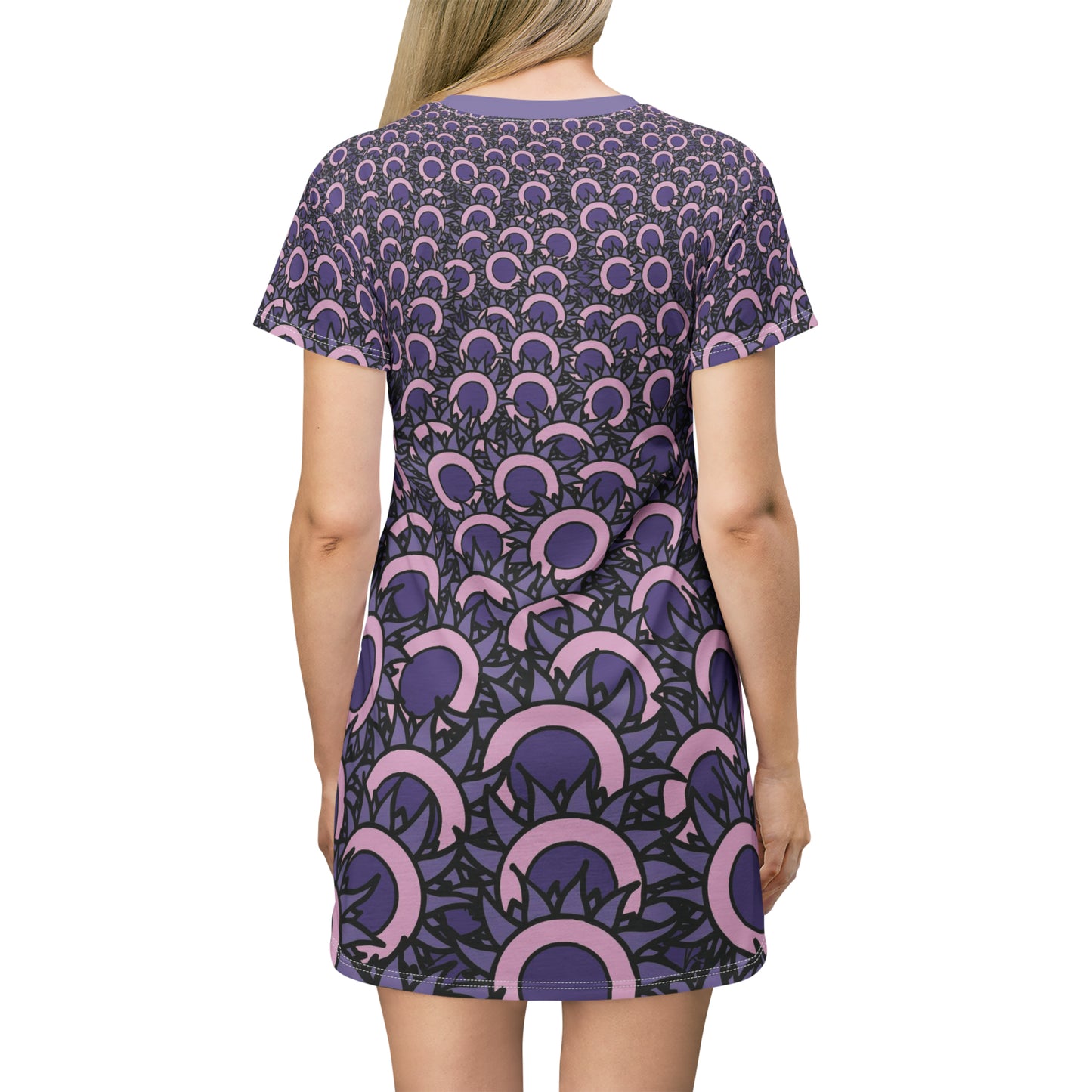 Violet Sunflower T-Shirt Dress